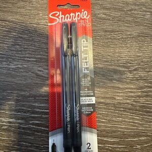 Sharpie Pen Medium 0.8 mm Felt Pen, Black, 2-Pk. -1783834